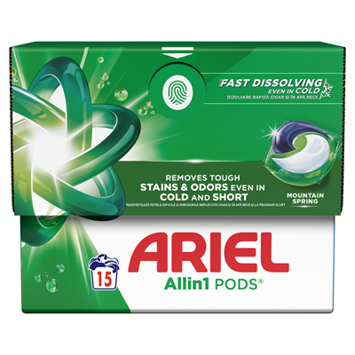 ARIEL Mountain Spring 15 Capsule Detergent Rufe