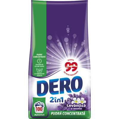 DERO 2 in 1 Detergent Rufe Lavanda 7,5 Kg