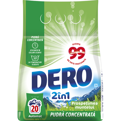 DERO 2 in 1 Detergent Rufe Prospetimea Muntelui 1,5 Kg