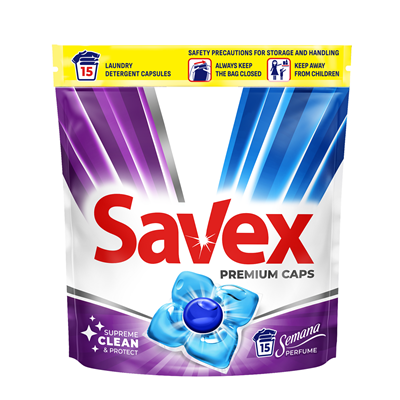 SAVEX Semana Super Parfumat Detergent Rufe 15 Capsule