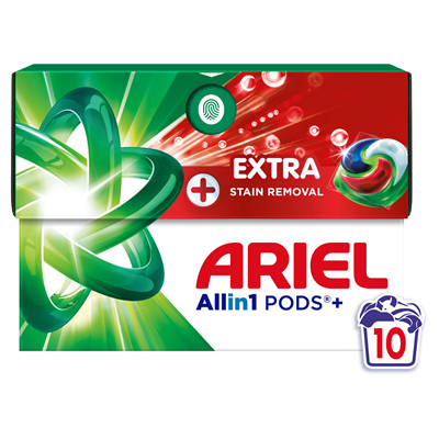 ARIEL Extra Stain Removal 10 Capsule Detergent Rufe
